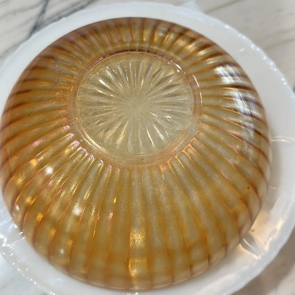 Imperial Original Carnival Glass Smooth Rays Marigold Rubigold